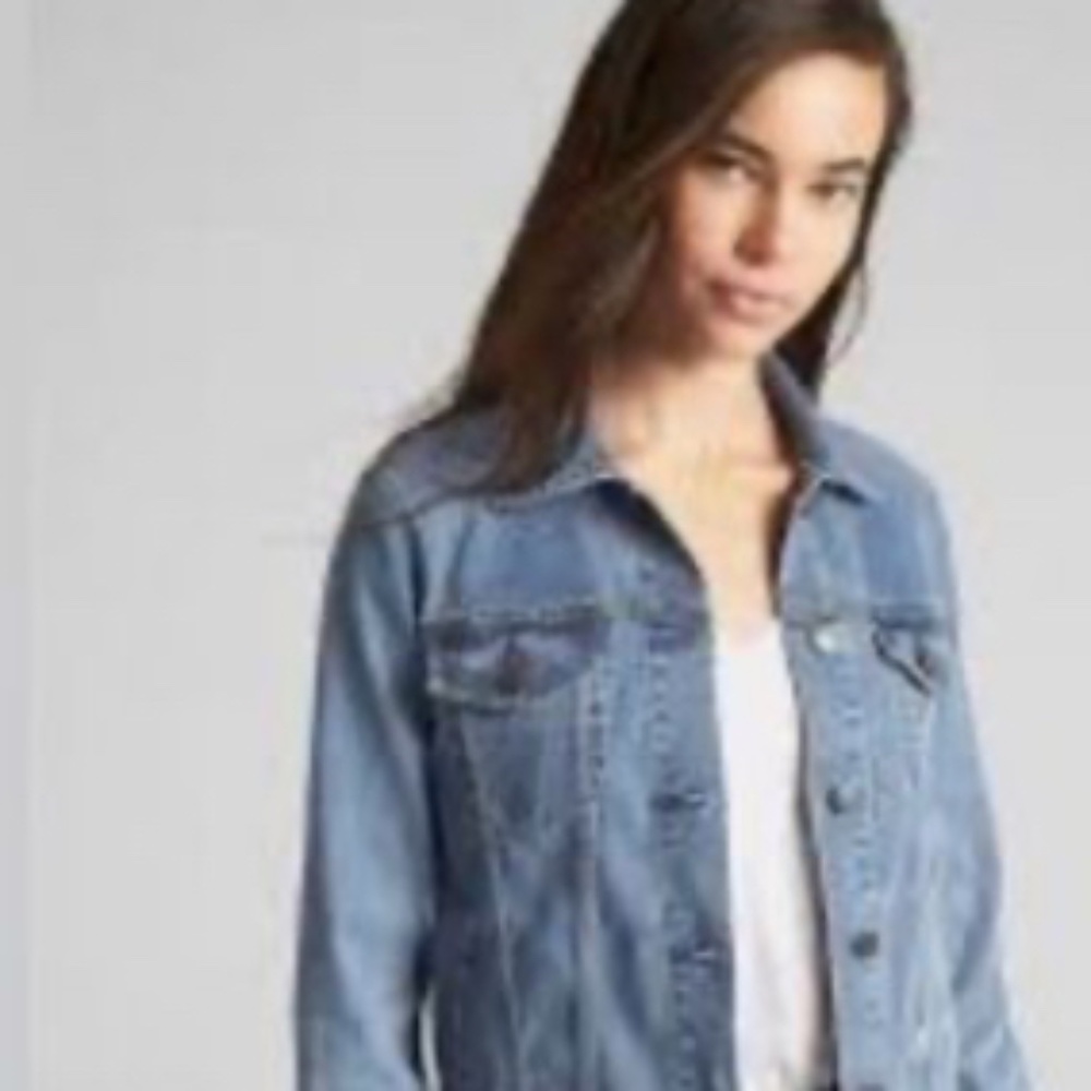 NWT Gap Womens Soft Wear Icon Medium Indigo Blue Denim Jean Jacket XXL 2X